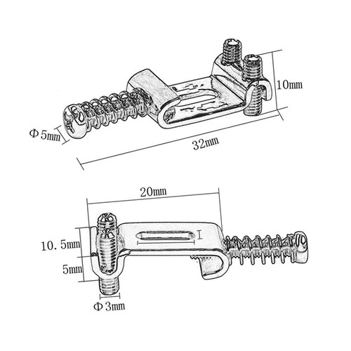 6x Selle Ponte Chitarra Roller Vibrato Tremolo per ST Stratocaster Teleecaster - Foto 6 di 7