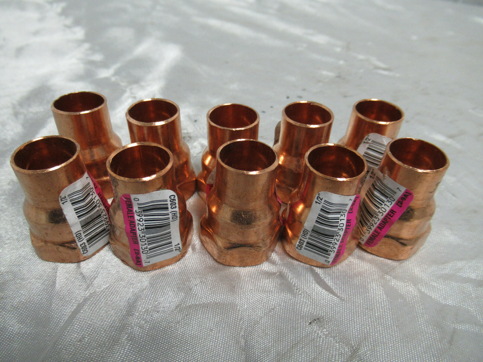 10pk NIBCO C603 1/2" Copper Female Adapter 039923301307