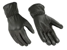 Hugger Affordable Men's Motorcycle Goatskin Leather Basic Riding Gloves
