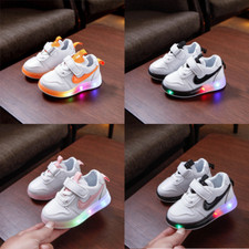 Toddlers Kids Light Up Luminous Trainers Boys Girls LED Flash Runners Shoes UK