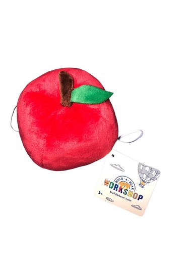 Build A Bear roter Apfel Handgelenk Obst BAB Plüschtier Stofftier neu mit Etikett Teddy - Bild 3 von 8