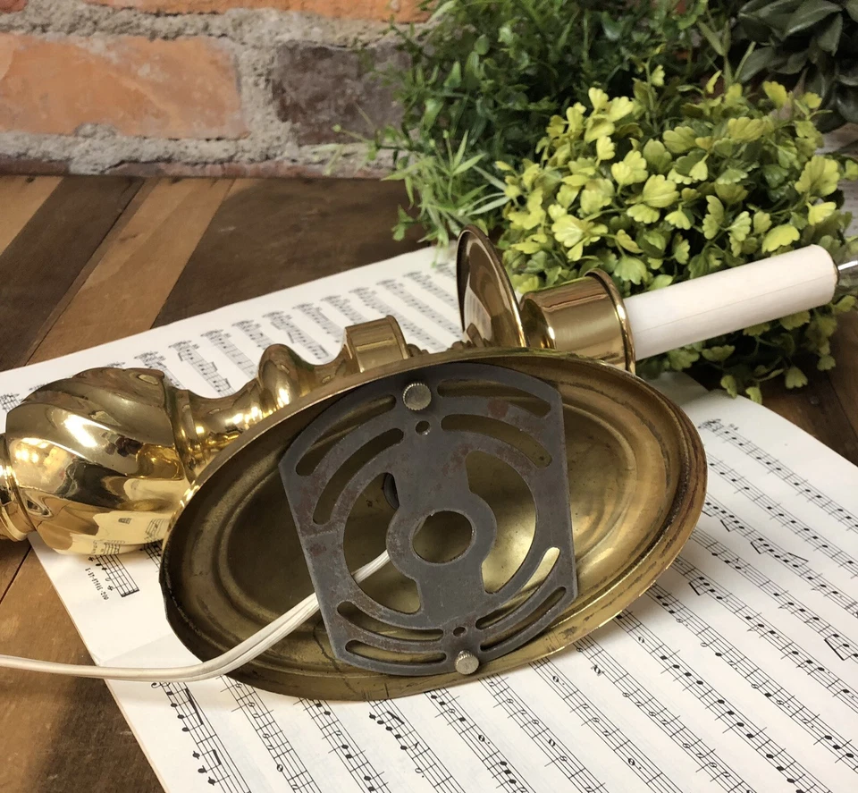 Aplique de pared de latón vintage luz encendido eléctrico apagado interruptor cable 19" Foto 3 de 4