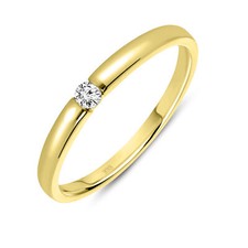 Miore - Ring Damen 8 Karat Gelbgold (333) mit 0,05 Karat Solitär Diamant (50-60)