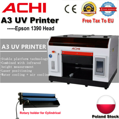 A3 UV-Drucker 6-Farben-Epson 1390-Kopf für flache und zylindrische 3D-geprägte