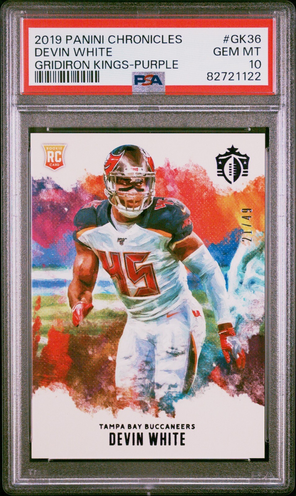 Devin White Panini Chronicles Gridiron Kings #GK36 Purple
