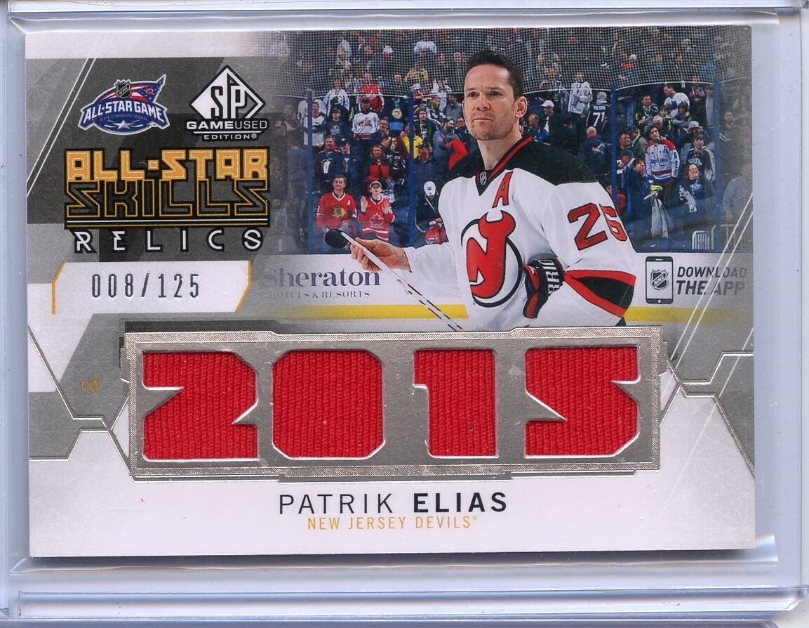 Patrik Elias 2015-16 SP Game Used All Star Skills Fabrics Quad Relic New Jersey