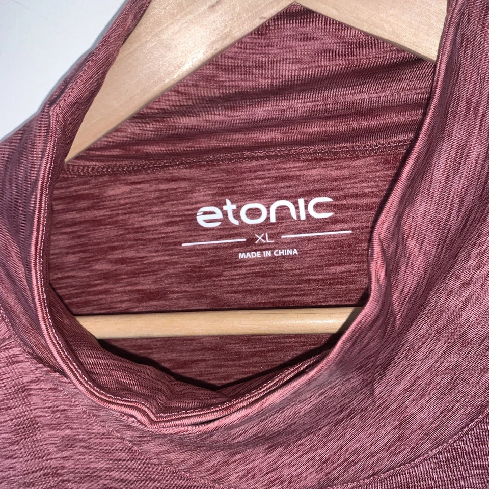 Etonic Shirt Womens XL Pink High Neck Pockets Breathable Athleisure Golf Tennis - Image 2 of 4