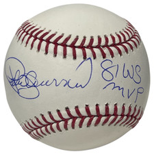 Pedro Guerrero Signed ROMLB Baseball w/ 81 WS MVP Beckett Witness BAS COA