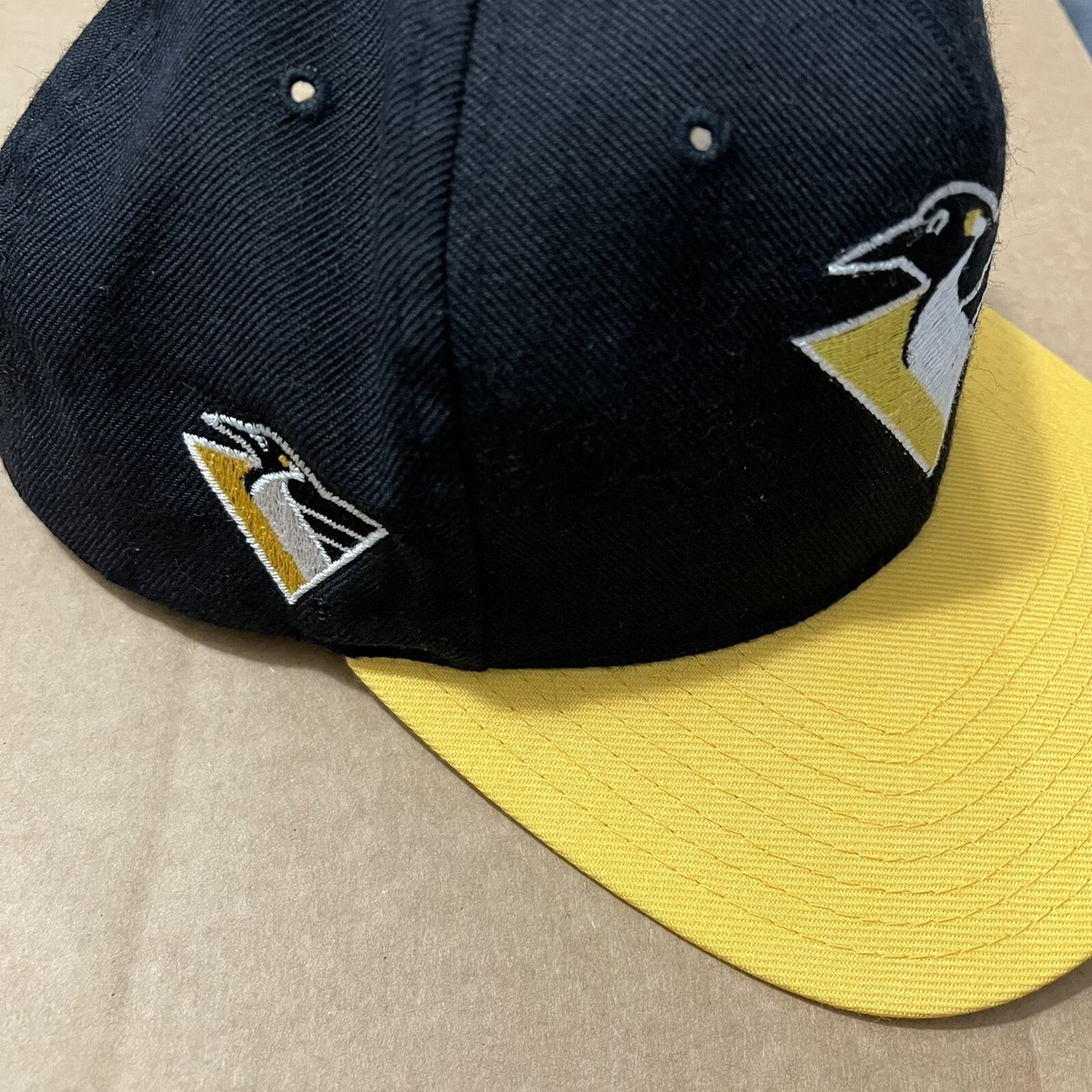 Vintage Pittsburgh Penguins Snapback Hat American Needle Blockhead