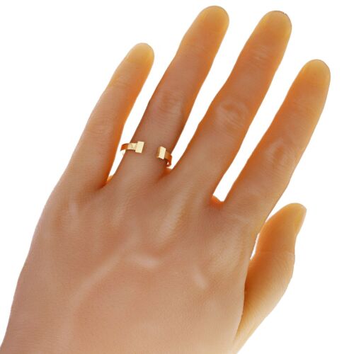 14k Yellow Gold Split Bar Fashion Ring Size 8 - 4.9mm 3.1 grams - Picture 3 of 4