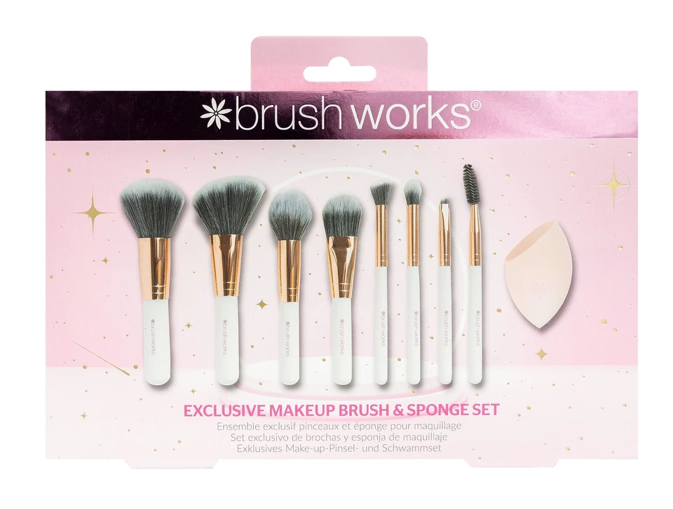 Brushworks Exclusive Makeup Brush and Sponge Set