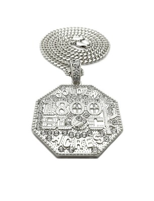 Iced KODAK BLACK's GOLDEN ACRES 1800 BLOCK & 24'' Box, Cuban, Rope Chain Necklace