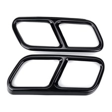 Coperchio tubo scarico posteriore nero lucido per Mercedes Benz Classe S W221 W222 Punte