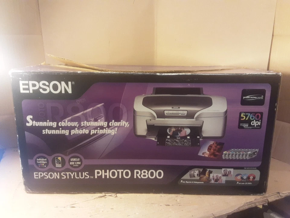 VINTAGE EPSON Stylus Photo R800 C11C550011 17 ppm 5760 x 1440 dpi InkJet Photo - Image 2 of 4