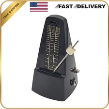 N-Black Classic Mechanical Wind-Up Rhythm Metronome with Bell