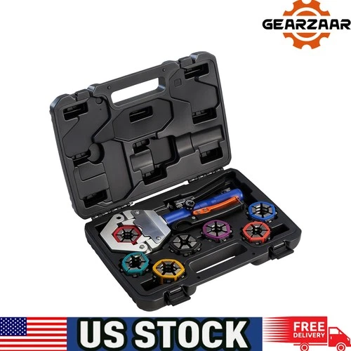Hydraulic Hose Crimper With 7 Die for AC Hose, Auto A/C Line 71500 US NEW
