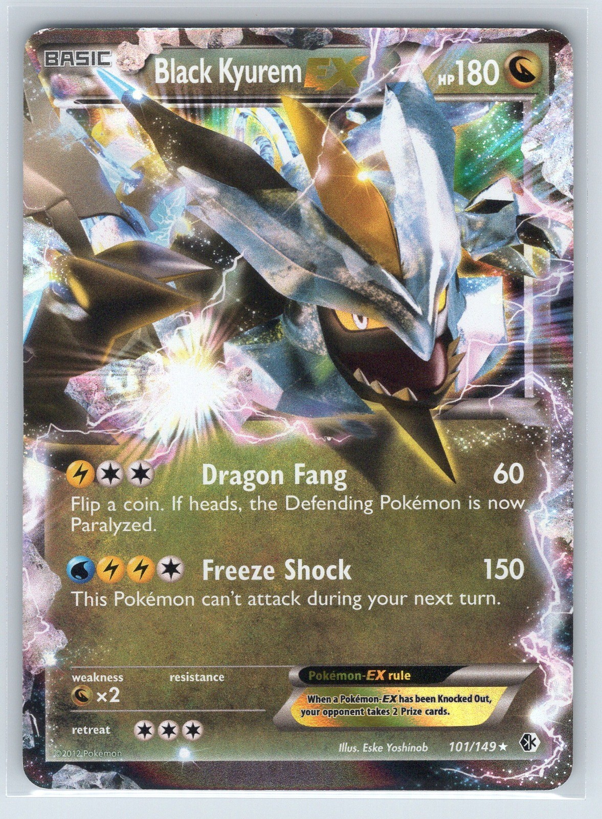 Black Kyurem EX Ultra Rare Boundaries Crossed 101/149 Holo NM