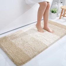 Bathroom Runner Rugs 47x24, Extra Soft Absorbent 47" x 24" Light Beige