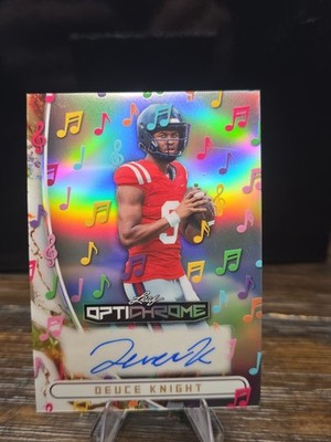 2026 Leaf Optichrome Football - Auto - Autograph - Deuce Knight #7/10 (Ole Miss)