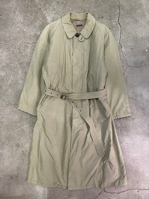 Giorgio Armani Le Collezioni Langer Mantel mit Gürtel Beige Made In Italy Grö...