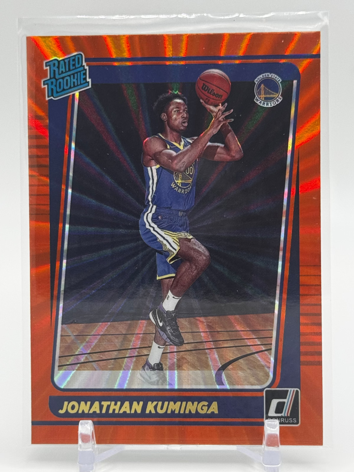 2021-22 Panini Donruss Jonathan Kuminga Orange Laser Rated Rookie #240