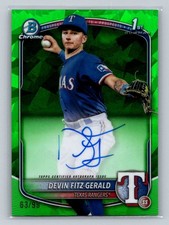2025 Bowman Chrome Sapphire Devin Fitz-Gerald Prospect Autographs Green #/99