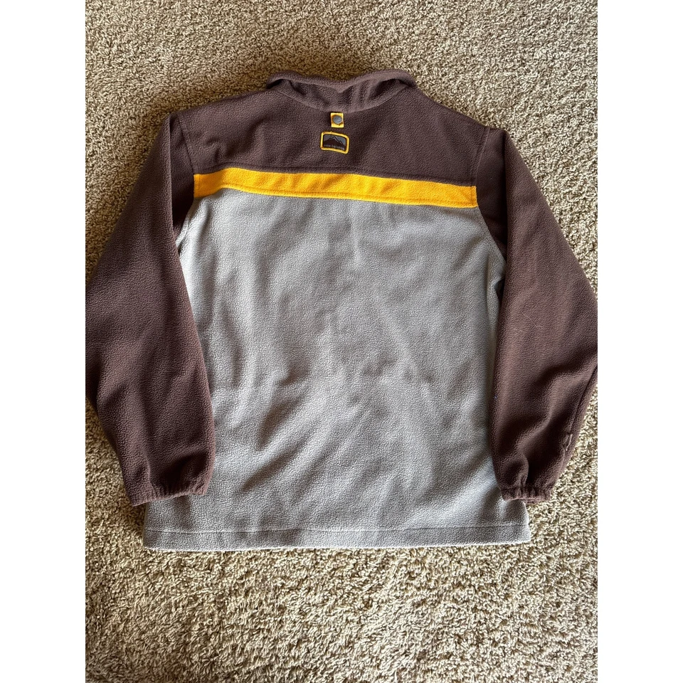 New Balance Winter Sport 18/20 Youth XL Adult M Gray Brown Yellow Fleece Jacket - Image 4 of 4