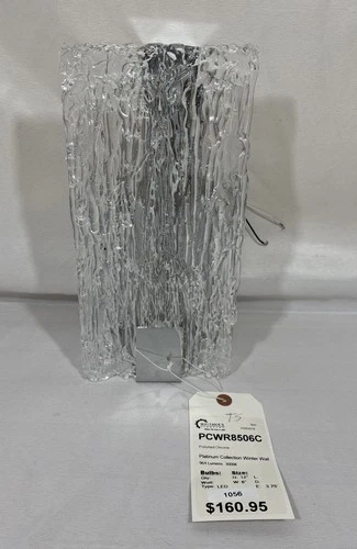 NOS Quoizel Platinum Glass Winter Wall Sconce Polished Chrome PCWR8506C - Picture 3 of 10