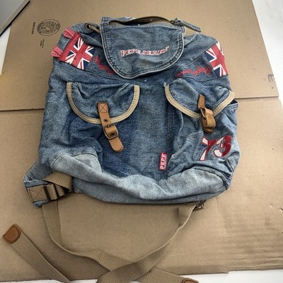Vintage Pepe Jeans UK Demin Backpack (Hole Stains) (READ)