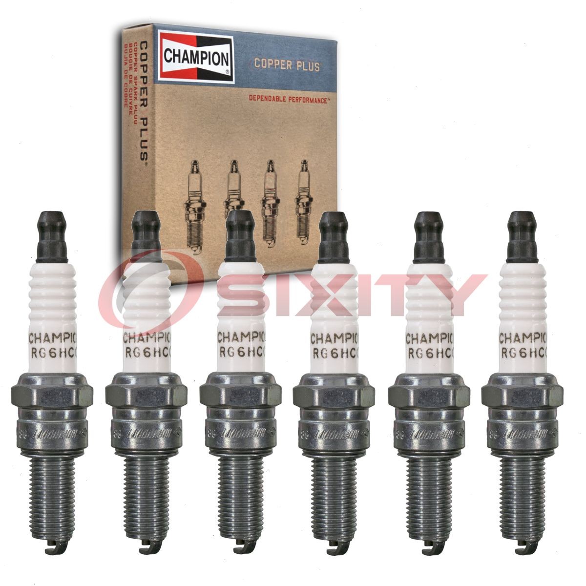 6 pc Champion 388 Copper Plus Spark Plugs for Ignition Secondary  nq