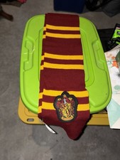 Harry Potter Gryffindor Knit Striped Scarf Maroon Yellow Embroidered Patch