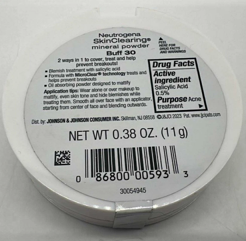 Neutrogena Skin Clearing Pressed Mineral Powder ~ 30 Buff ~ EXP 8/26 ~ SEALED - Image 2 of 2