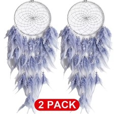 2X Dream Catcher Light Blue Feathers Wall Hanging Patry Decor Kid birthday Gift