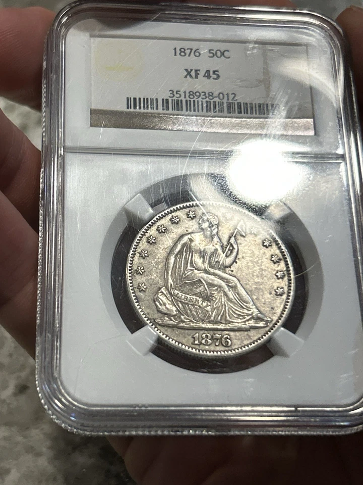 1876 Liberty Seated Half Dollar 50C NGC XF40! Tough Type Coin! Nice Eye Appeal** - Image 3 of 4