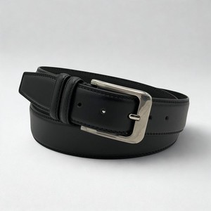 Handmade Black Genuine Leather Belt Width 1.5" American Made Size 32" - 60"