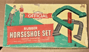 Vintage Toy Pitching Horseshoes In Box 1960's