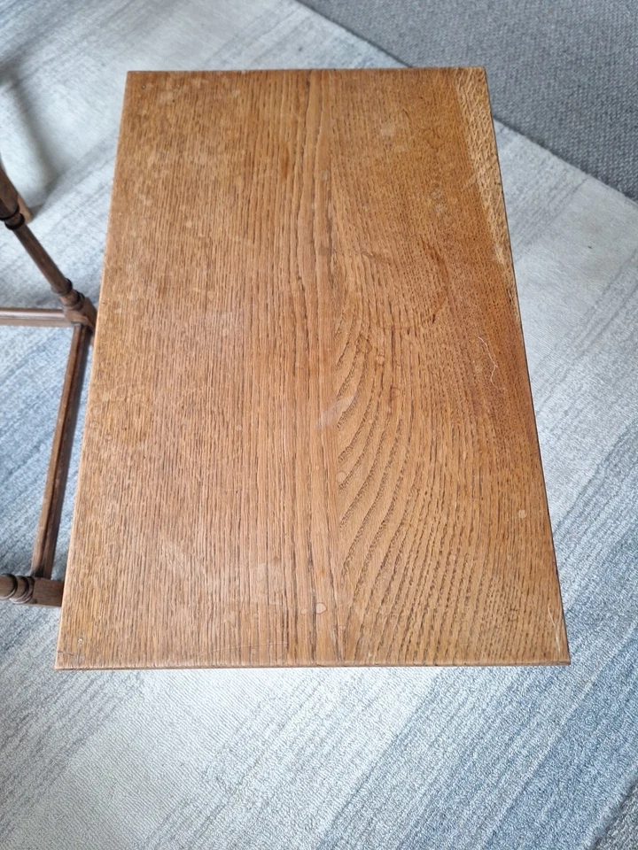 Vintage  Oak Nest Of Tables - Side Wooden Occasional CC251 Utility Wartime Shed  - Image 3 of 4