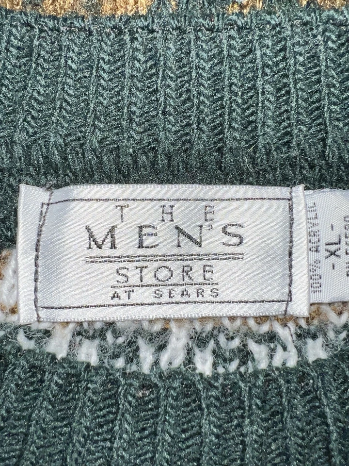 Vtg 80s/90s Men's Store Sears Sweater Acrylic Geometric Pullover Crew Neck - XL - Image 4 of 4