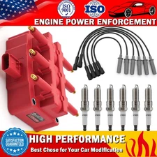 Spark Plug Wires Set and Ignition Coil UF305 FOR Jeep Wrangler 3.8L V6 2007-2011