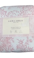 Laura Ashley Pink and White Floral King Comforter Set 92  x96  