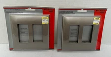2 Pc Lot Pass & Seymour Legrand Screwless Decorator Wall Plate Nickel