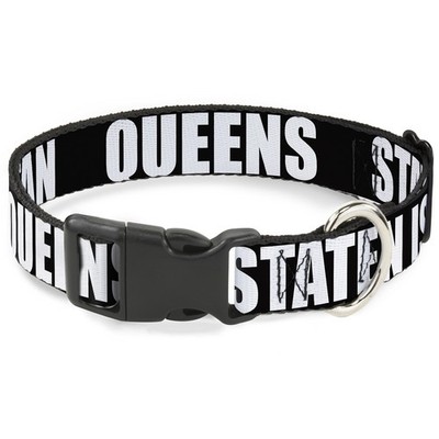 Plastic Clip Collar New York's Five Burroughs Bold Black/White Large 15-24''