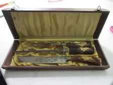 Vintage German Stainless Meat Carving KLA TRA SO FORGED 3 piece set - Orig Box