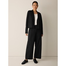 Eileen Fisher Women's Washable Flex Ponte Wide-Leg Pant, Black
