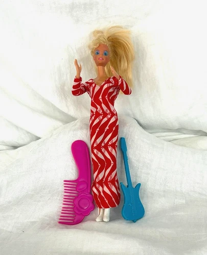 Vtg 1966 Mattel Inc. Barbie Doll Ash Blonde Taiwan Blue Eys Blue Makeup T&.T