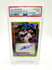 Sebastian Walcott 2024 Bowman Chrome Auto /75 Yellow 💥nasty💥