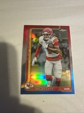 2025 Topps Chrome Red White & Blue Refractor #145 Xavier Worthy