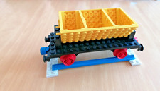 Lego 725 Trains - Vintage (1974) - einzelner gelber 3-fach Kipploren Waggon