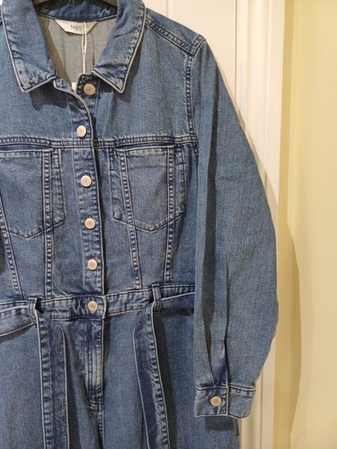 M&S Collection Denim Belted Jumpsuit Size 16 REGULAR - Picture 2 of 12