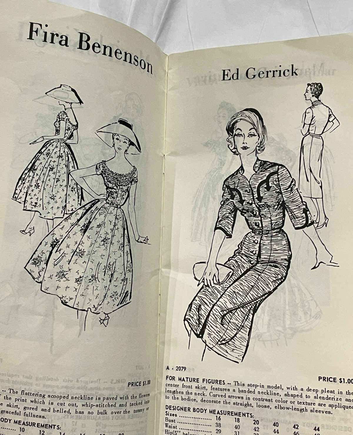 1957 Spadea Sewing Pattern Book, Designer Dresses Cardin, Chapman, Scaasi, Vera